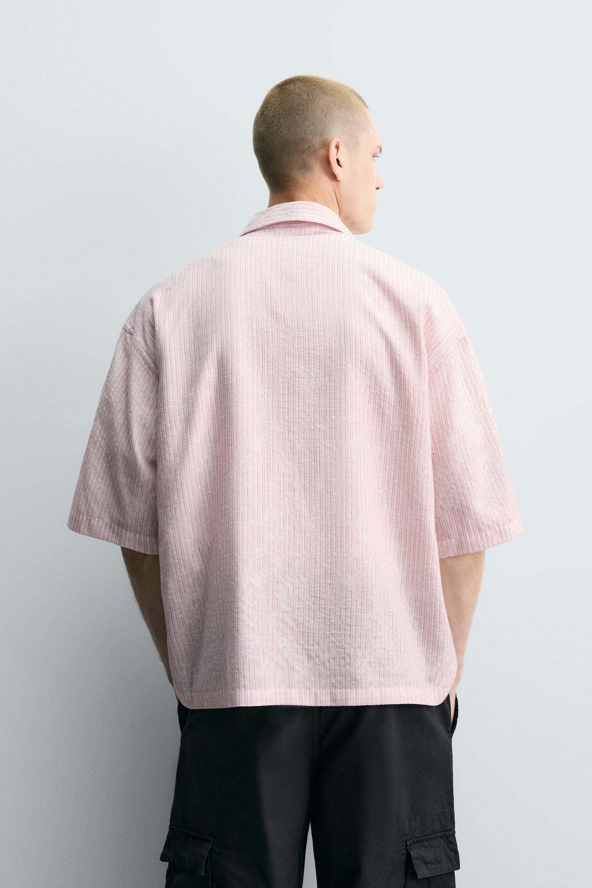 CHEMISE JACQUARD EN RELIEF À RAYURES